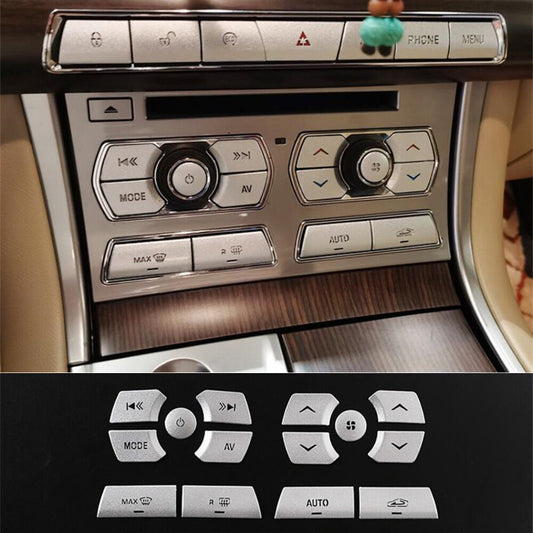 Alloy Silver Air Conditioner Button Trim for Jaguar XF 2012-2015 Car Accessories