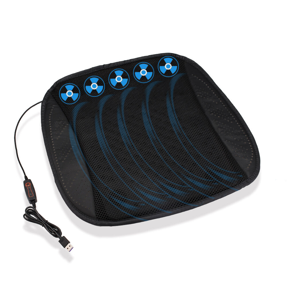 Quick Cooling Car Office for Seat Cooler Cushion for Seat Cover w/USB 3-Speed 5-Fan