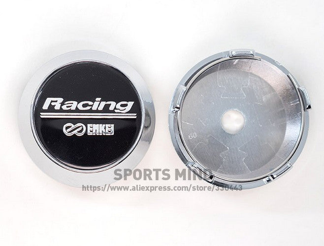 4x60mm Enkei Racing Chrome Decal Wheel Center Cap Badge Edge Cap Hub Cap