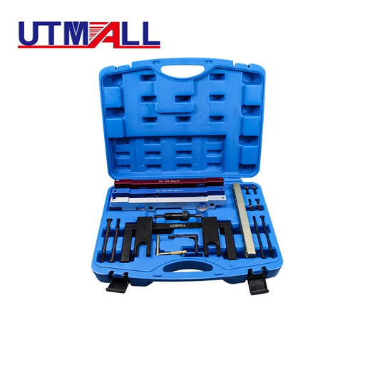Camshaft timing lock tool alignment kit for BMW N51, N52, N53, N54, and N55 engines.