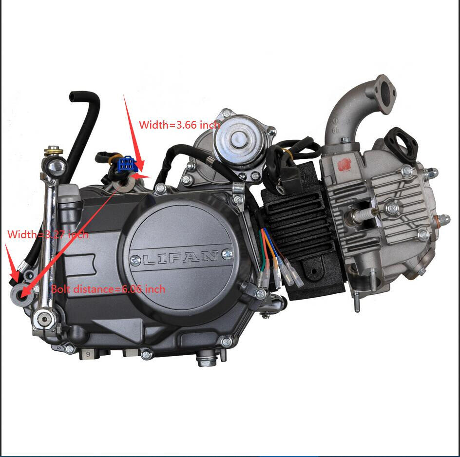 for Lifan 125cc Semi-Automatic Engine Motor Kit with Electric/Kick Start for Honda Trail CT70 Z50