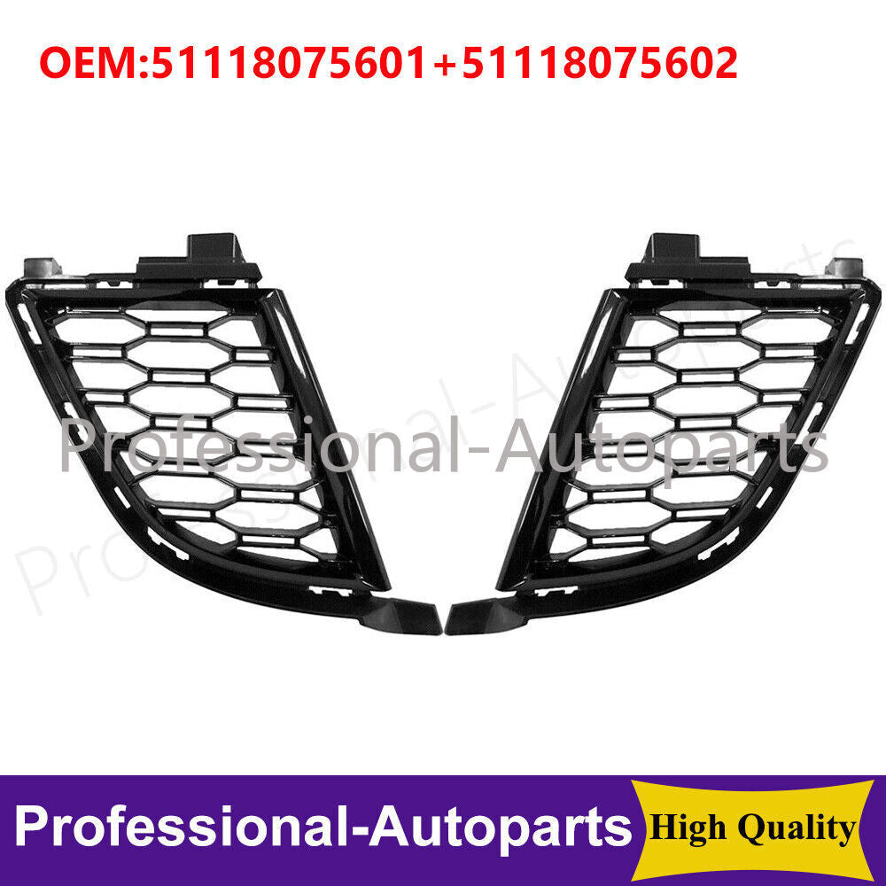 1 pair of black lower grille front LR bumper for BMW 3 Series G20 G21 M Sport