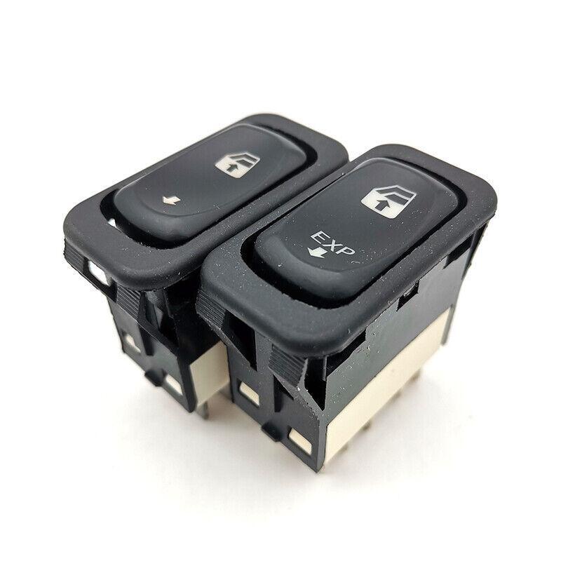 Driver and passenger side window switches are compatible with for Freightliner Columbia Century 01-11.
