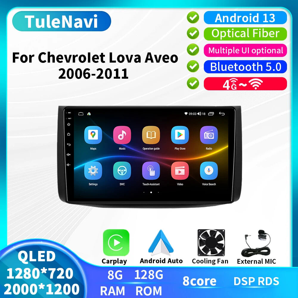 for Chevrolet AVEO Lova 2006-2011 CarPlay Car Radio Multimedia Player GPS Screen