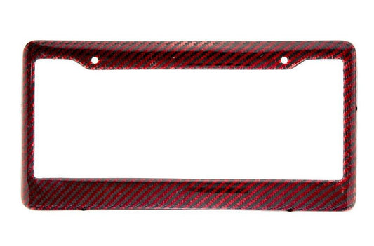 Red carbon fiber for Honda license plate frame cover cap rear boot