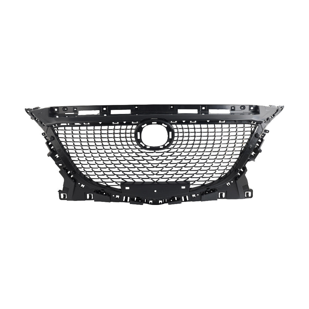 Diamond Style Front Middle Bumper Mesh Grille for Mazda 3 Axela 2014-2016