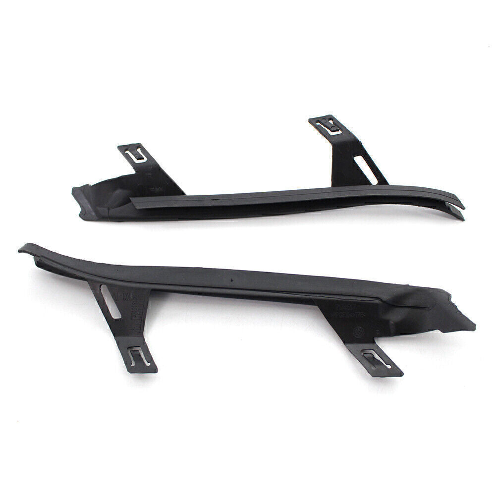 2pcs Upper Headlight Gaskets Left Right Set Black for BMW 3 Series E92 E93