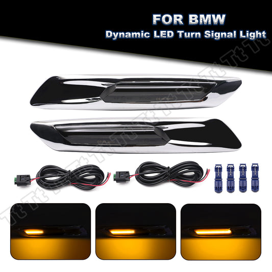 Sequential LED side marker lights and turn signals are applicable to 2011-13 for BMW 528i, 535i, and 550i models.