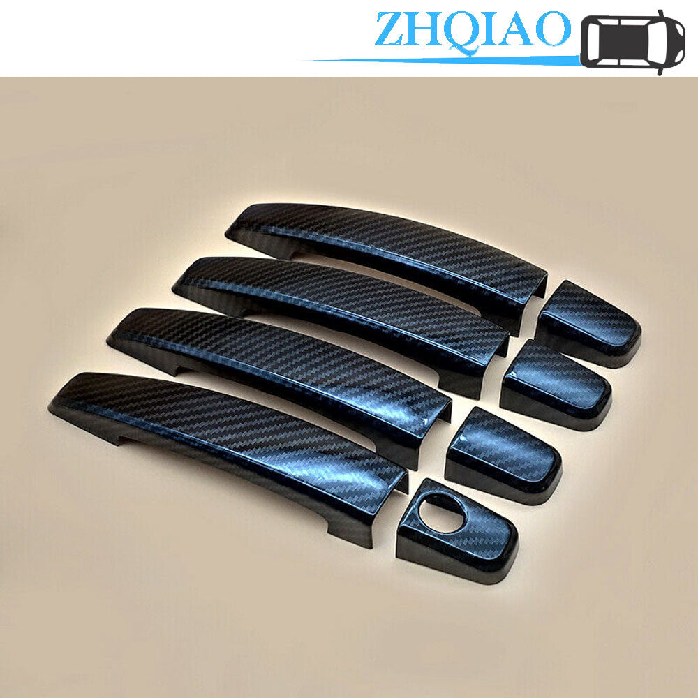 Carbon Fiber Style Door Handle Cover Trim Fit for Chevy Malibu for Cruze Captiva Trax
