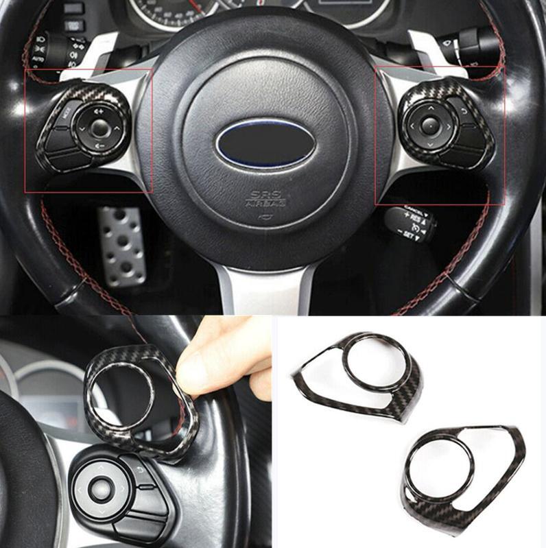 Carbon ABS interior Steering Wheel Button Trim for Toyota 86 for Subaru BRZ 17-2021