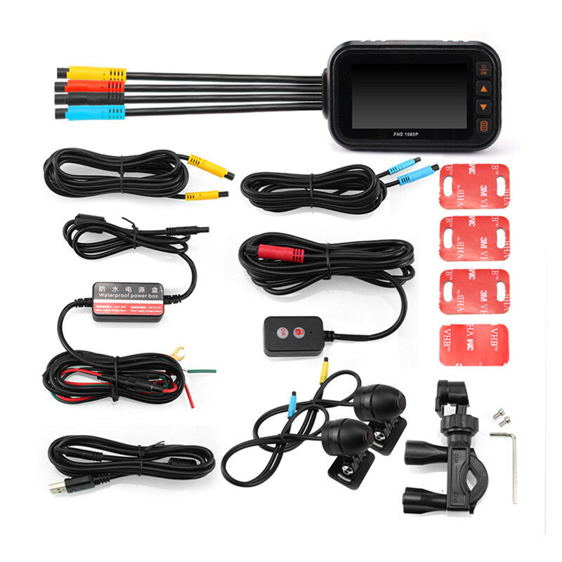 Motorcycle HD Waterproof Recorder Camera Driving Video Camcorder DVR Loop Record