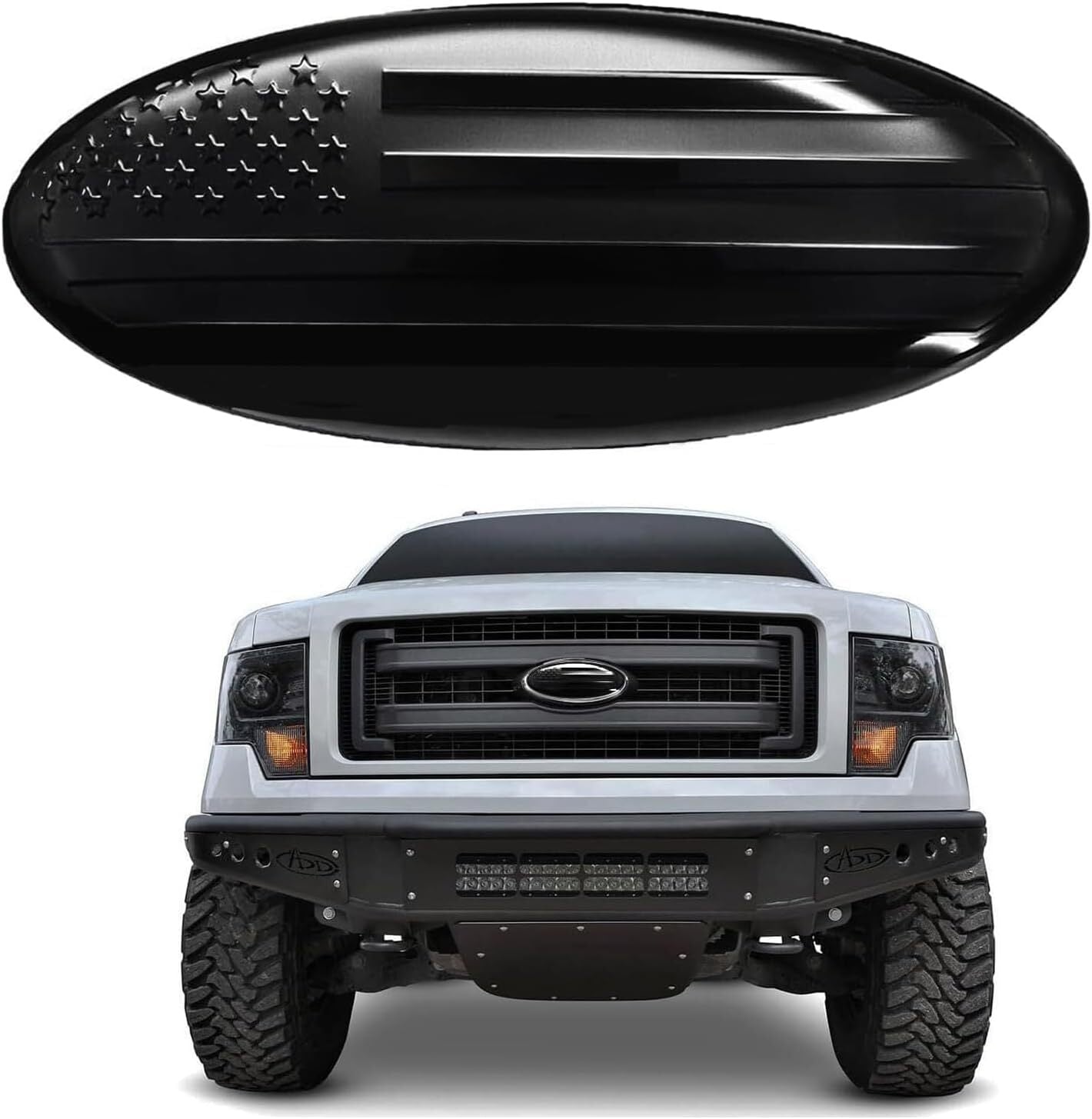 9 inch  for ford  F150 F250 Pickup FRONT GRILLE Tailgate US Flag Oval Emblem Badge