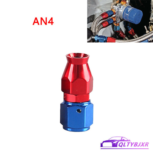 4AN PTFE Hose End Fittings Straight Aluminum Swivel AN4 For PTFE Hose Only Red