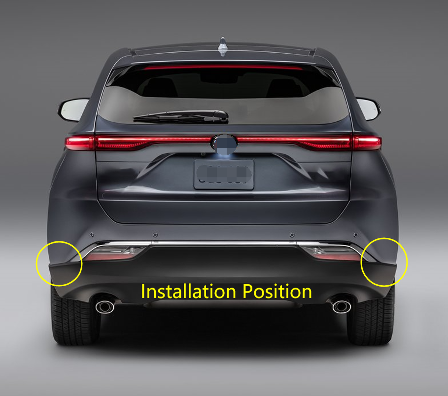 Chrome Steel Rear Bumper Protector Corner Cover For 2020-23 for Toyota Harrier Venza
