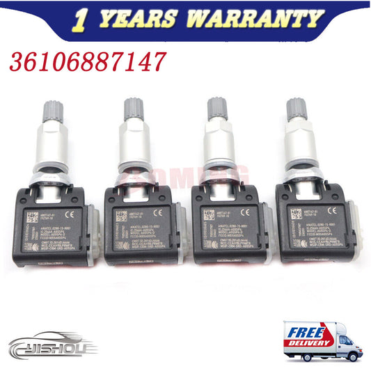 4PCS TPMS 36106887147 for BMW 5 6 7 X3 X4 X5 Tire Pressure Monitoring Sensors