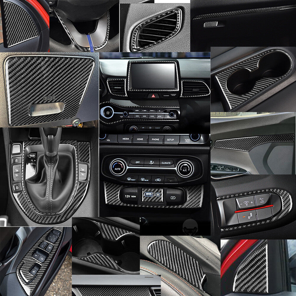 Carbon Fiber Interior Cover Trim Kit for Hyundai for Veloster JS N 2019-2022 2020