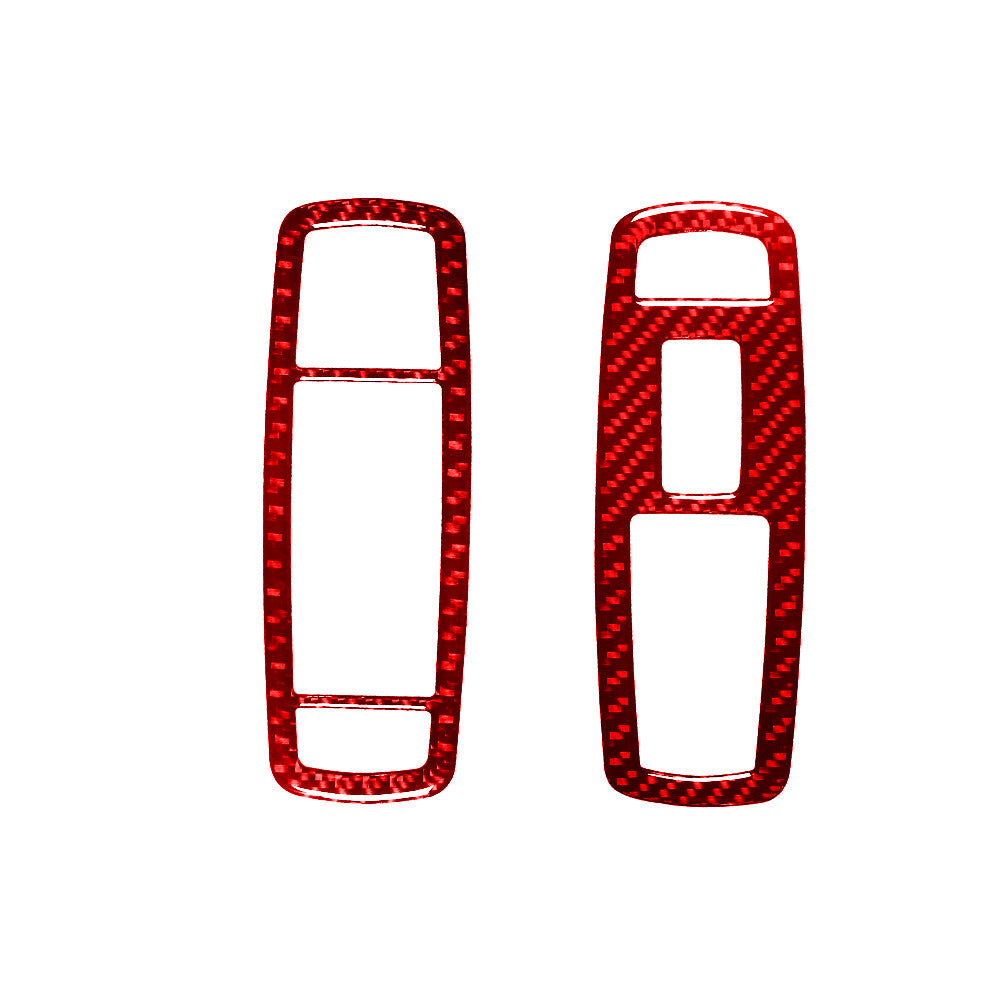 Red Carbon Fiber Front Door Door Control Cover Trim for Dodge Durango 2014-2020