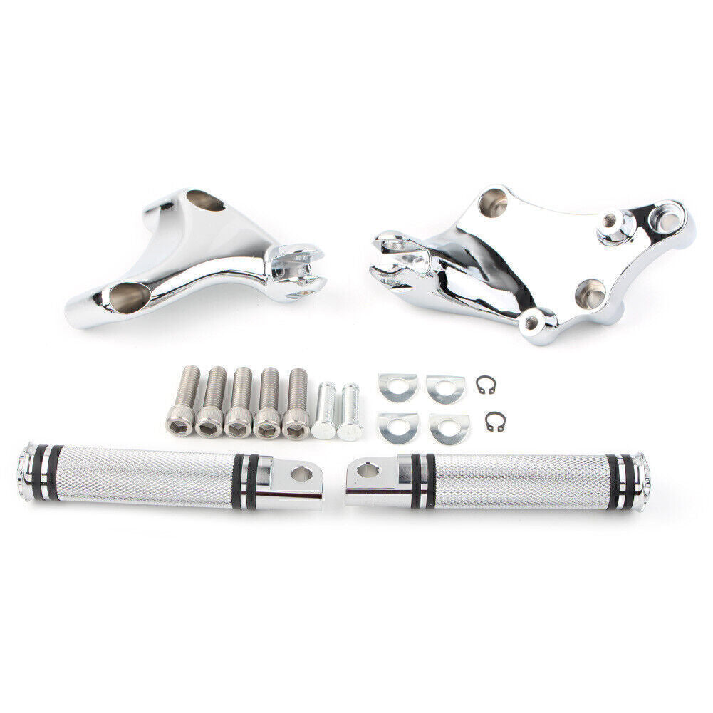 2x Chrome Rear Passenger Footrest Peg Mount Fit 2014-2021 for Harley SuperLow XL883L