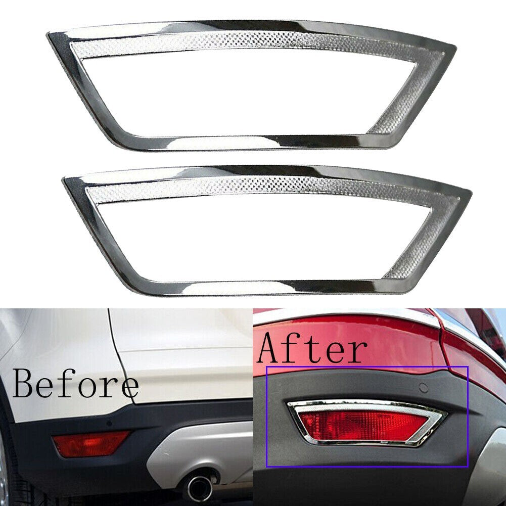 Rear Left Fog Light Cover Trim Chrome Fits for Ford Escape For Kuga 2013-2019