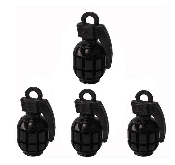4-piece car tire valve cover rod air dust cover dustproof blue bomb for Toyota