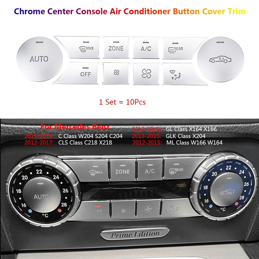 for Mercedes-Benz W204 W164 C218 X164 X204 Car Console Air AC ZONE Switch Cover