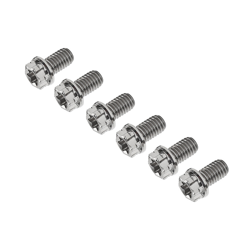 6pcs Bolts Torx Head Flange Screws M8x10mm For Motorcycle Bike