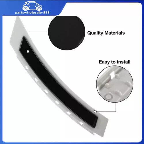 Pair 63147185743 63147185744 Bumper Reflector for BMW 5 Series Smoky Black