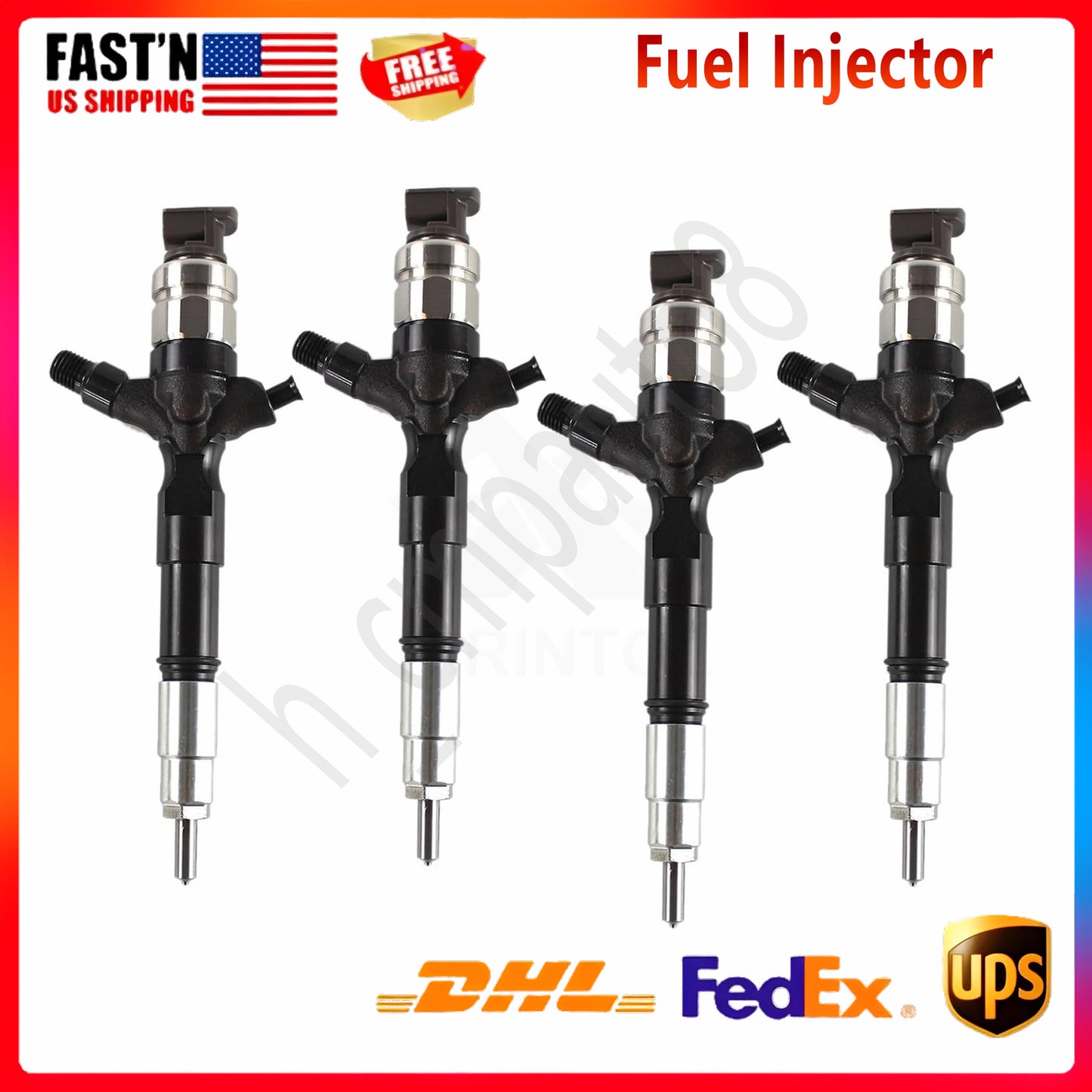 4PCS 23670-51051 Fuel Injectors for Toyota Hilux for Land Cruiser 1KD Diesel Engine