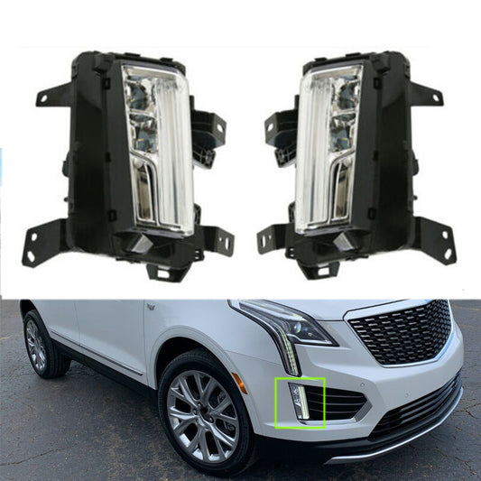Front Fog Lamp Driving Light Assembly LED DRL Pair for Cadillac XT5 2017-2020