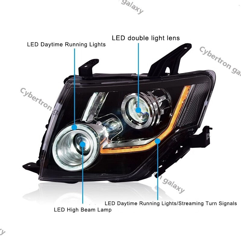 LED DRL headlights, Shogun dynamic turning, suitable for Pajero V93 V97 V87, Montero V95 V98