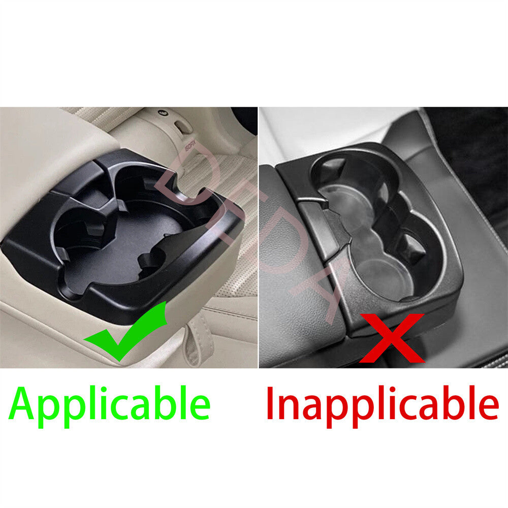 Red Carbon Fiber Rear Water Cup Holder Trim for Land Rover Discovery Sport 15-19