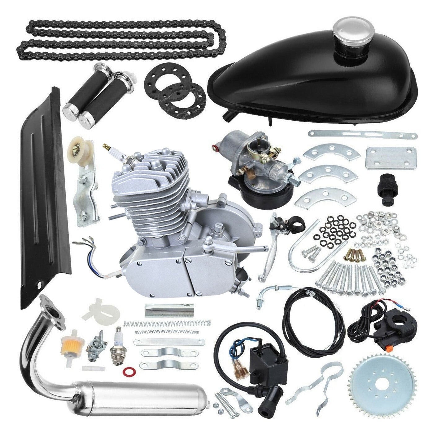 80cc 2-stroke gas motor kit for electric bicycles and push bikes