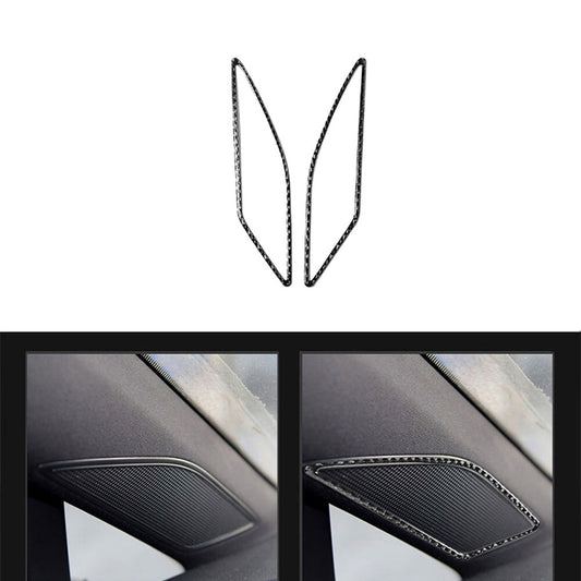 2Pcs Carbon Fiber A Pillar Air Vent Outlet Cover Trim for VW for Golf MK7 2014-2019