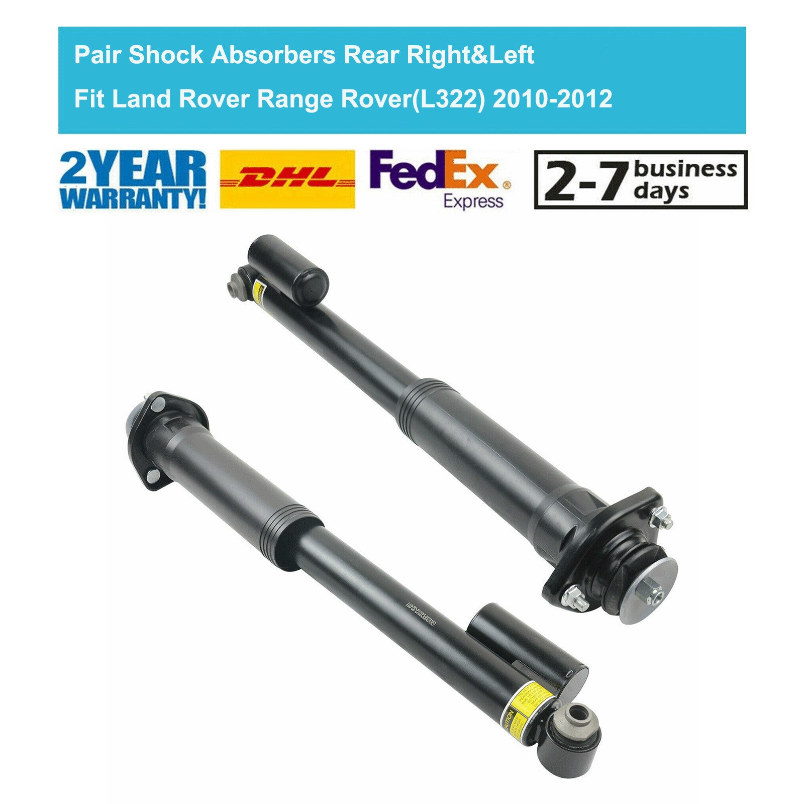 2x Rear Left Right Shock Absorbers Fit for Land Rover Range Rove III L322 3.6 368DT