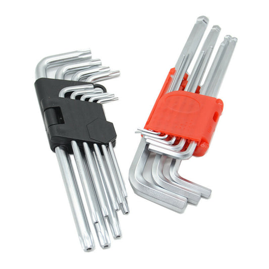 18Pcs Car T10-T50 Long Arm Hexagon Allen Key Wrench Tool Star Wrench Screwdriver