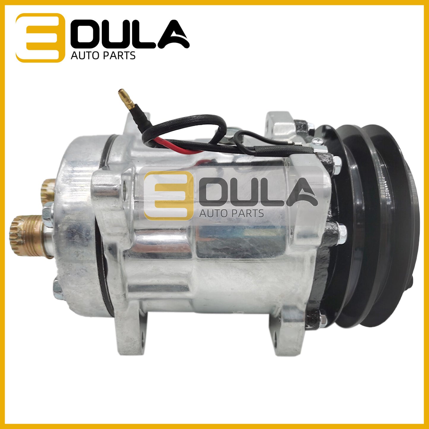 AC Compressor With Clutch fits for Heavy Duty SD709 7402 2009839 12V 2PK 124MM