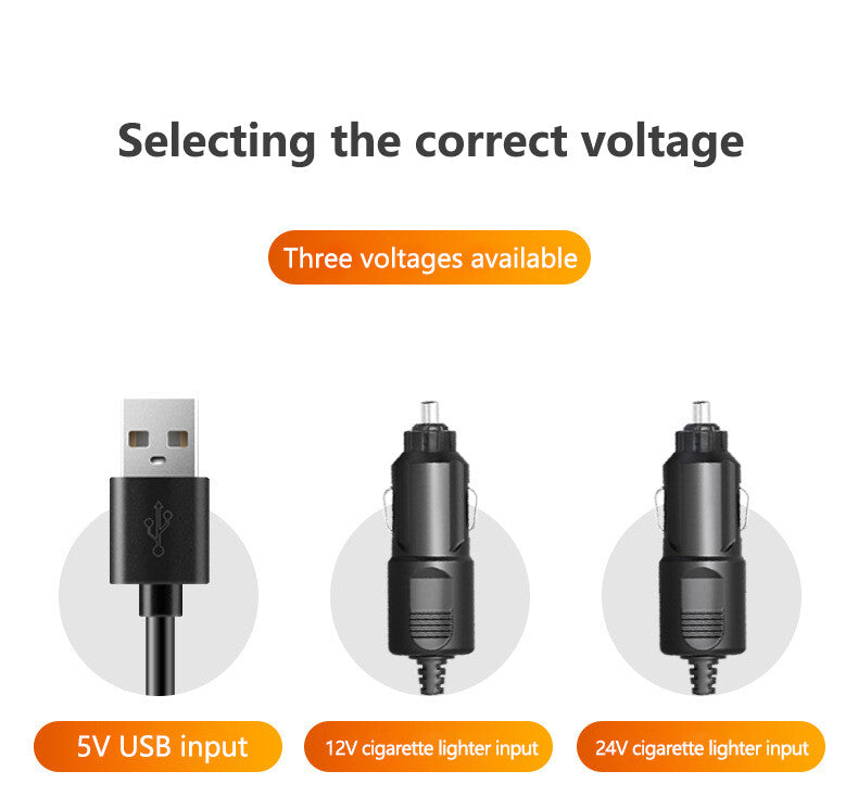 3-Head Car Cooling Fan 2-Speed Adjustable 360¡ã Rotating Cigarette Lighter Plug