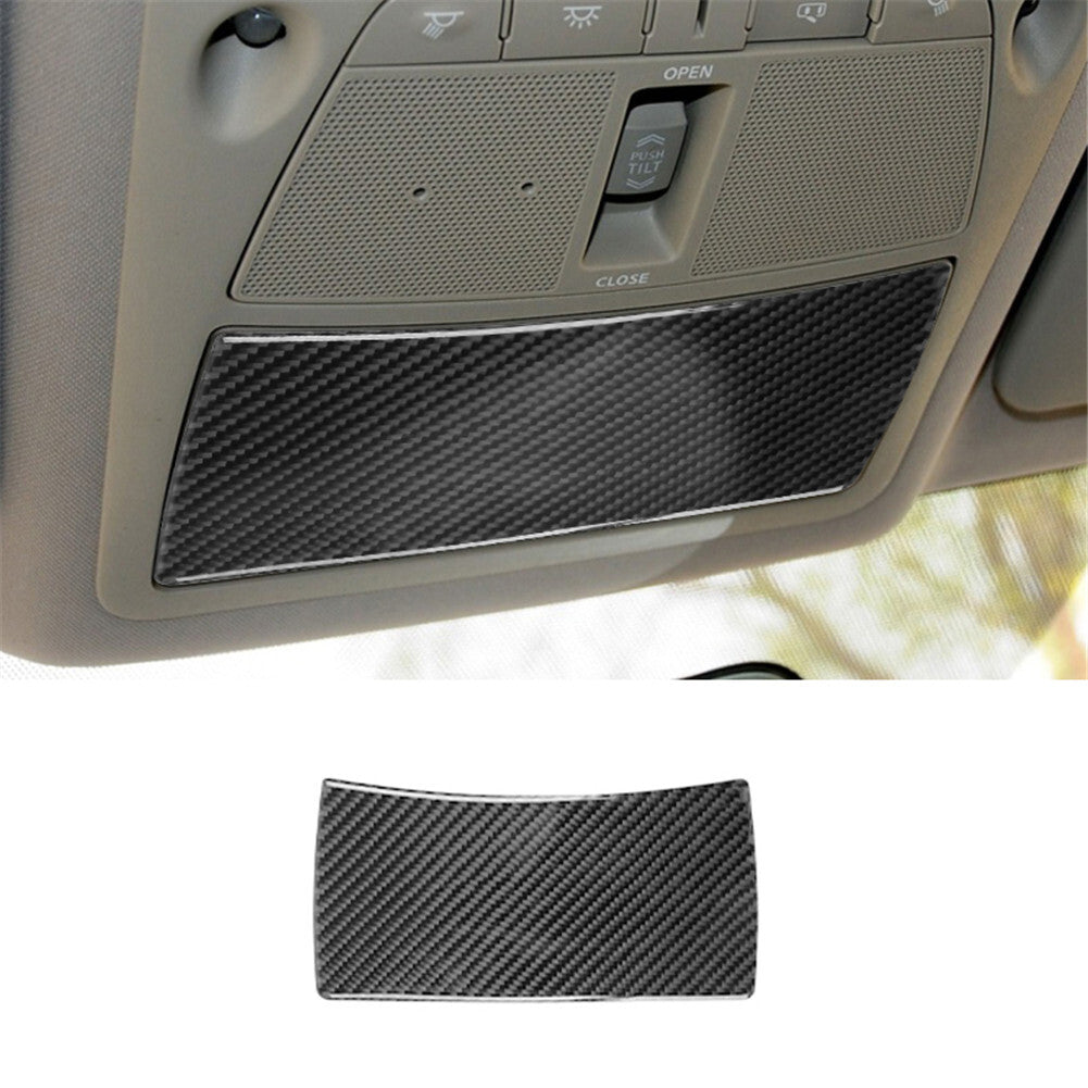 Carbon Fiber Front Reading Light Panel Cover Trim for Nissan Rogue 2014-2016