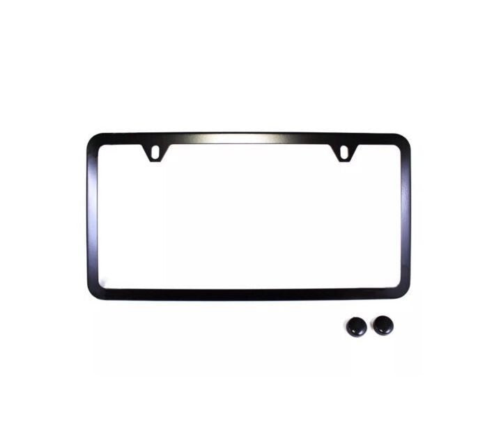 1 piece car license plate frame cover cap trunk 2 holes black  for ford