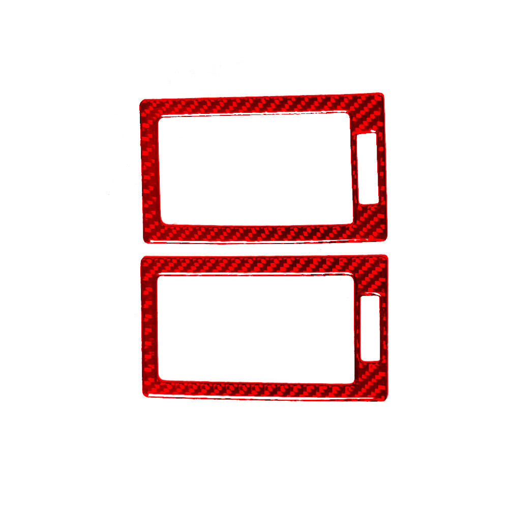 Red 2X A/C Vents Otlet Frame Trim Cover Carbon Fibre for Toyota Tundra 2007-2013