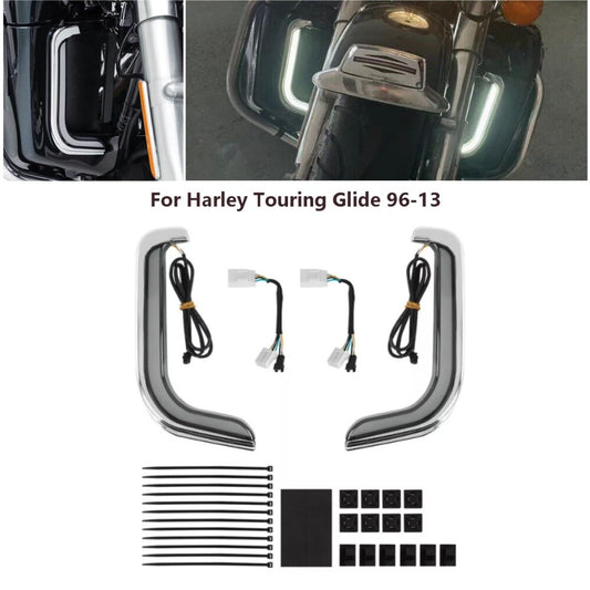 LED Fairing Lower Grill Turn Signal Running Light for Harley Touring Road Glide