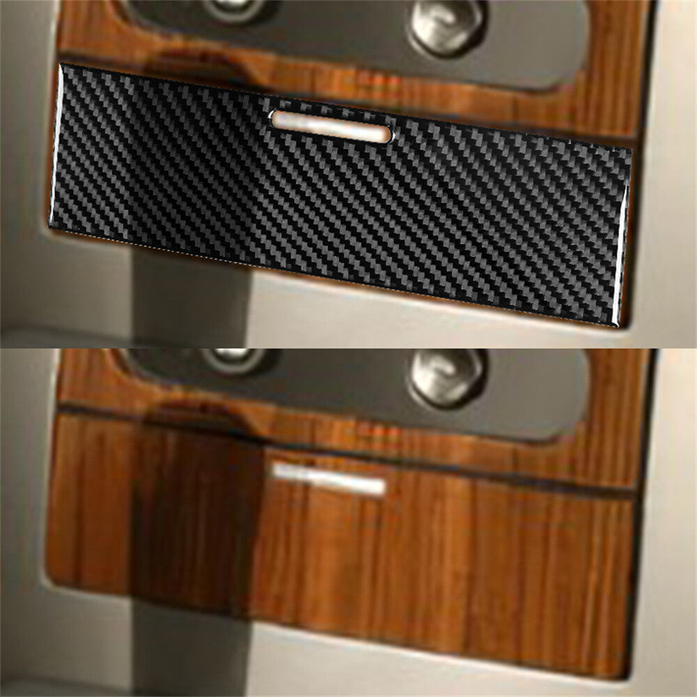 Carbon Fiber Center Console Storage Box Panel Cover for Ford F-150 FX4 2004-2008