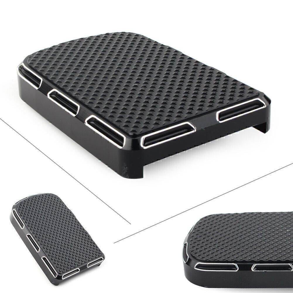 1X CNC Brake Pedal Pad Cover for Harley Road Glide Street Glide Softail Fatboy