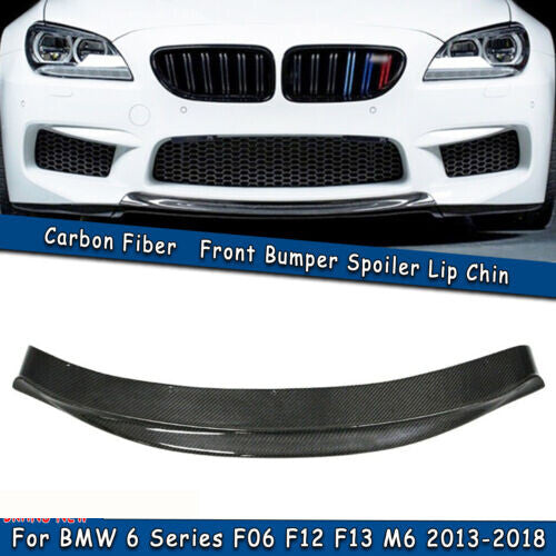 Real Carbon Fiber Front Middle Bumper Lip Diffuser for BMW F06 F12 F13 M6 12-19