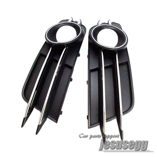 2x Front Bumper Fog Light Lamp Grille Cover LR Pair for Audi A6 C7 2012-2014