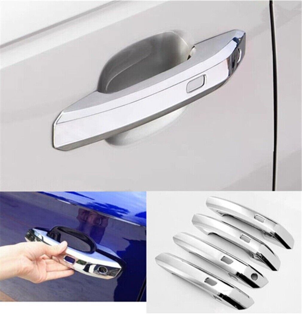 4X Chrome Exterior Outside Door Handle Molding Trim Cover for Audi Q5 2018-2024