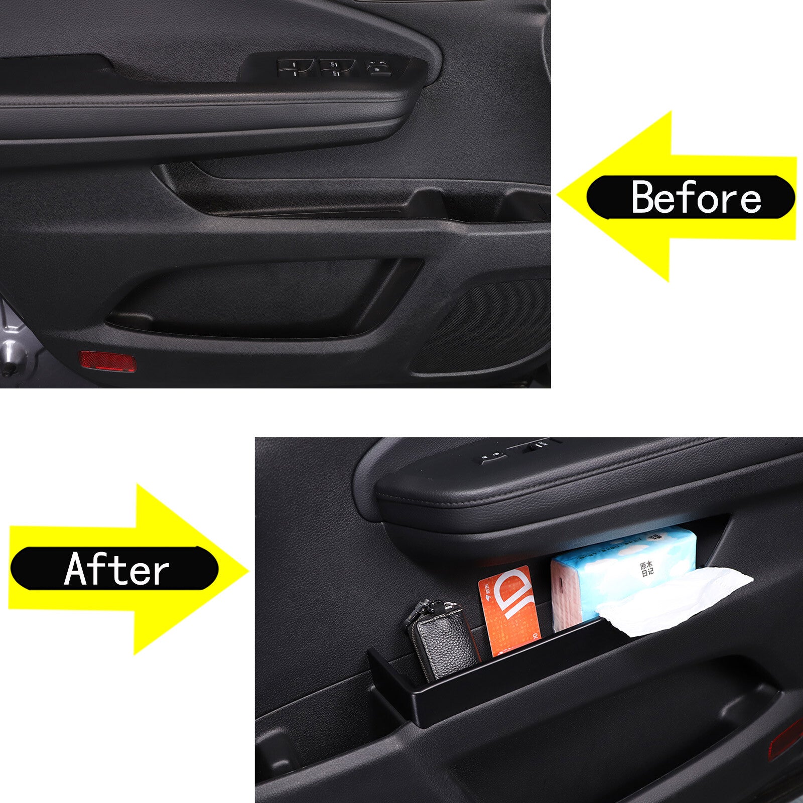 Carbon fiber central control cup holder bottom groove pad suitable for Toyota Tacoma 06-15