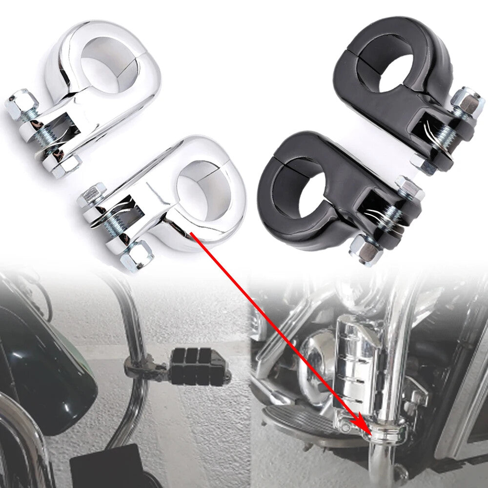32mm 1.25 38MM 1.5 Billet Crash Bar Engine Foot Peg Mounts for Harley Davidson