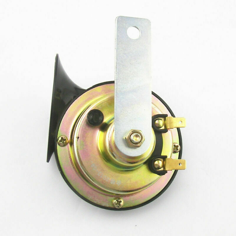 2PCS 12V 110DB Black Loud Dual-Tone Snail Electric Horn For Car Truck Boat Train
