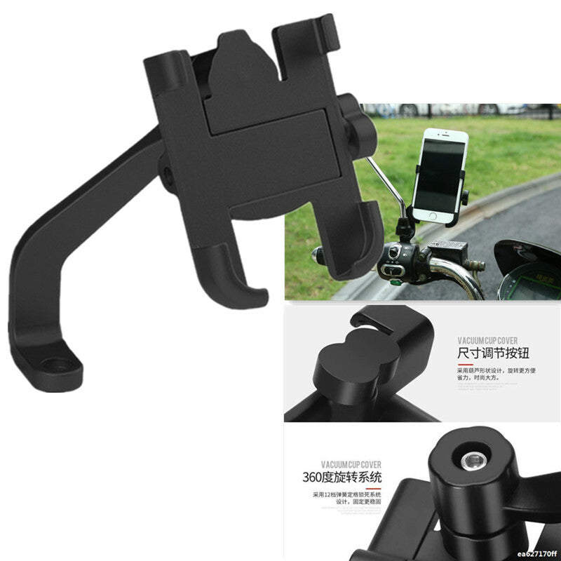 Motorcycle Phone Holder Cell Phone Mount Bracket Scooter Rearview Mirror Stand